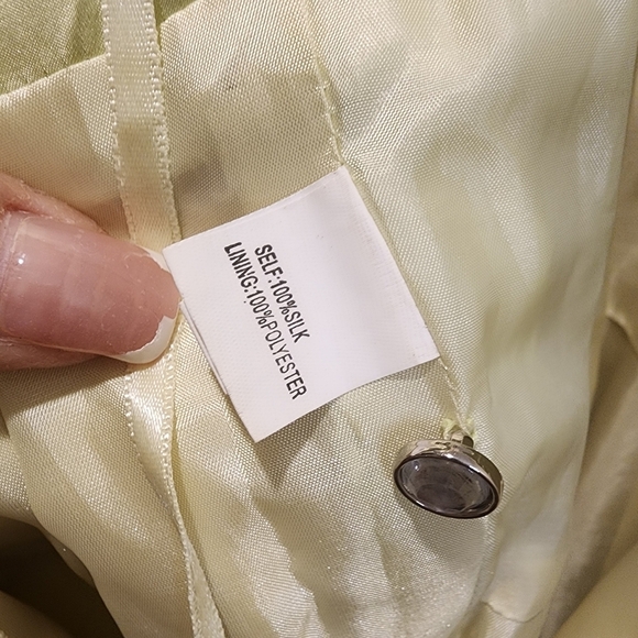 Kay Unger New York lime  100% silk body con sleeveless dress size 4 - Picture 11 of 13